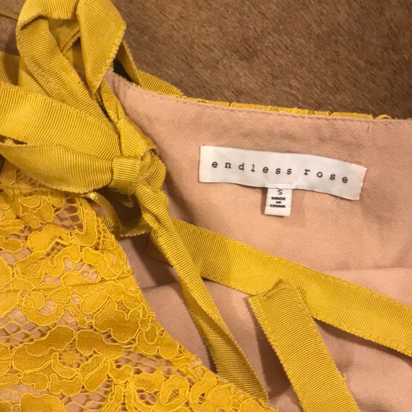 Revolve Endless Rose Honey Lace Tie Shoulder Dress - Picture 5 of 5